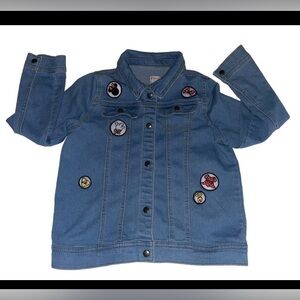 Girls 10 Disney Minnie Mouse Patch Denim Jean Jacket Collection by Tutu Couture